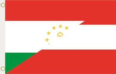 Fahne Flagge Tadschikistan-Österreich Hissflagge 90 x 150 cm