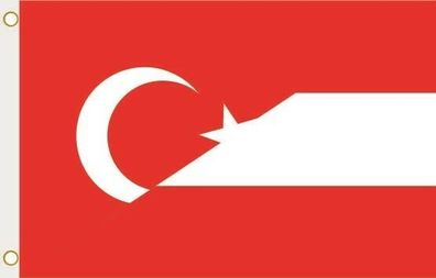 Fahne Flagge Türkei-Österreich Hissflagge 90 x 150 cm