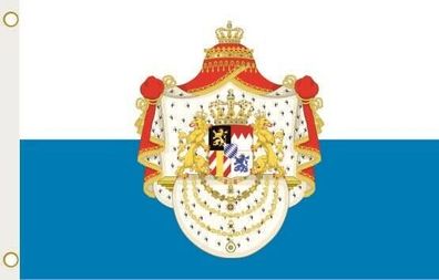 Fahne Flagge Königreich Bayern Weiß-Blau Hissflagge 90 x 150 cm
