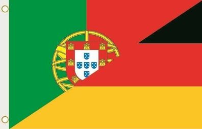 Fahne Flagge Portugal-Deutschland Hissflagge 90 x 150 cm