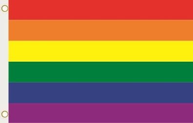 Flagge Fahne Regenbogen 90 x 150 cm zum Hissen