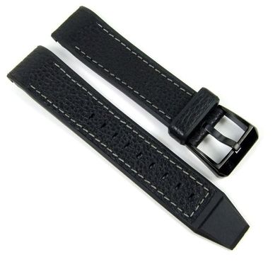 Festina Ersatzband Leder/ Kautschuk schwarz/ weiß 22mm F16289/2
