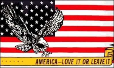 Fahne Flagge America love it or leave it 90 x 150 cm