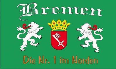Fahne Flagge Bremen - Die Nr. 1 im Norden 90 x 150 cm