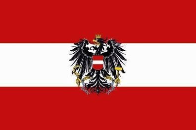 Fahne Flagge Österreich mit Adler 90 x 150 cm