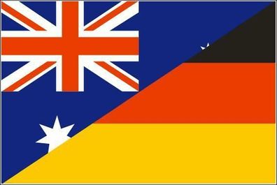Fahne Flagge Freundschaftsflagge Deutschland-Australien 90 x 150 cm