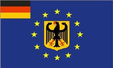 Fahne Flagge Europa mit Deutschland und Adler 90 x 150 cm