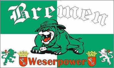 Fahne Flagge Bremen Weserpower 90 x 150 cm