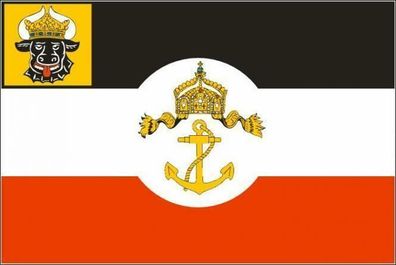 Fahne Flagge Dienstflagge Mecklenburg-Schwerin Marine 90 x 150 cm