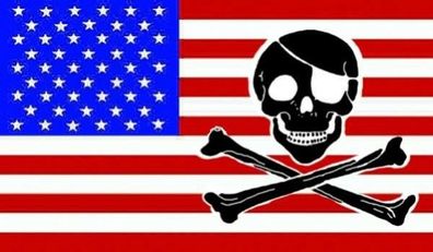 Fahne Flagge USA Skull Bones Pirat 90 x 150 cm