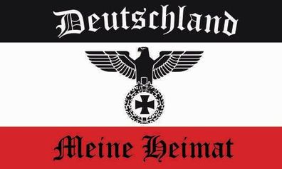 Fahne Flagge Reichsadler - Deutschland meine Heimat Deutsches Reich 90 x 150 cm