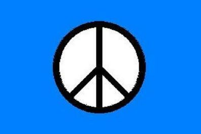 Fahne Flagge Peace Blau Frieden 90 x 150 cm