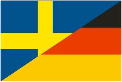 Fahne Flagge Freundschaftsflagge Deutschland-Schweden 90 x 150 cm