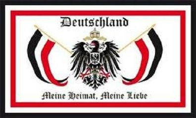 Fahne Flagge Deutschland meine Heimat - Meine Liebe 90 x 150 cm