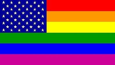 Fahne Flagge USA Regenbogen 90 x 150 cm