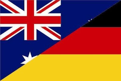 Fahne Flagge Deutschland - Australien Freundschaftsflagge 90 x 150 cm