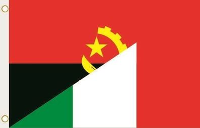 Fahne Flagge Angola-Italien Hissflagge 90 x 150 cm