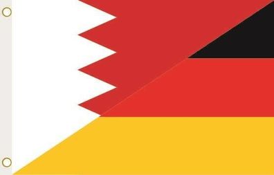 Fahne Flagge Bahrain-Deutschland Hissflagge 90 x 150 cm