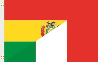 Fahne Flagge Bolivien-Italien Hissflagge 90 x 150 cm