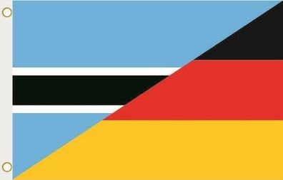 Fahne Flagge Botswana-Deutschland Hissflagge 90 x 150 cm