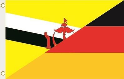 Fahne Flagge Brunei-Deutschland Hissflagge 90 x 150 cm