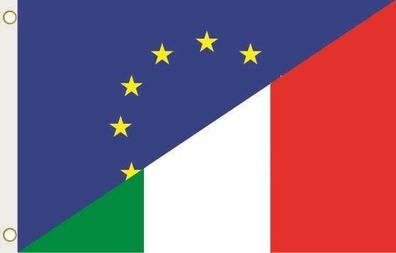 Fahne Flagge Europa-Italien Hissflagge 90 x 150 cm