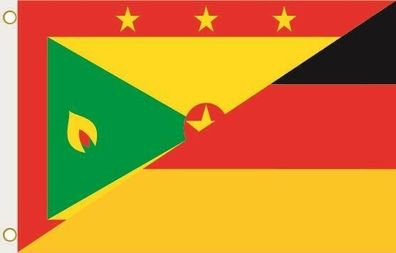 Fahne Flagge Grenada-Deutschland Hissflagge 90 x 150 cm