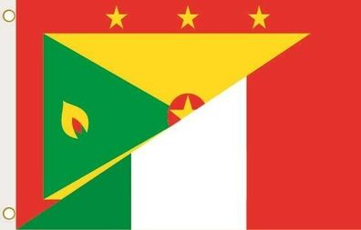 Fahne Flagge Grenada-Italien Hissflagge 90 x 150 cm