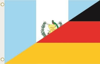 Fahne Flagge Guatemala-Deutschland Hissflagge 90 x 150 cm