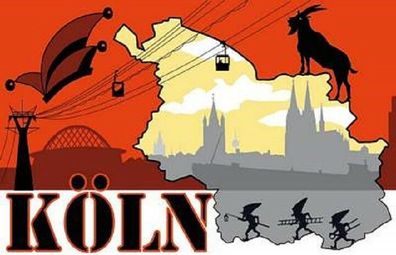 Fahne Flagge Köln Skyline 90 x 150 cm