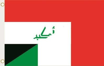 Fahne Flagge Irak-Italien Hissflagge 90 x 150 cm