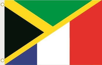Fahne Flagge Jamaika-Frankreich Hissflagge 90 x 150 cm