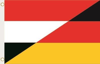 Fahne Flagge Jemen-Deutschland Hissflagge 90 x 150 cm