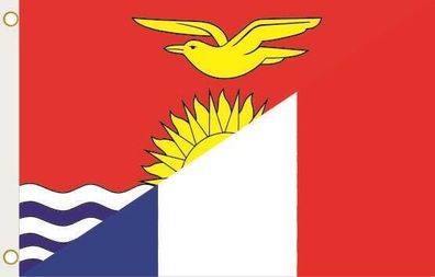 Fahne Flagge Kiribati-Frankreich Hissflagge 90 x 150 cm