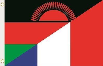Fahne Flagge Malawi-Frankreich Hissflagge 90 x 150 cm