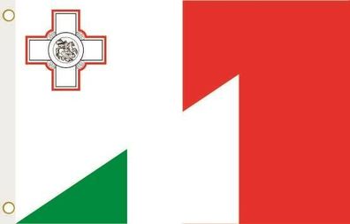 Fahne Flagge Malta-Italien Hissflagge 90 x 150 cm