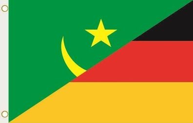 Fahne Flagge Mauretanien-Deutschland Hissflagge 90 x 150 cm