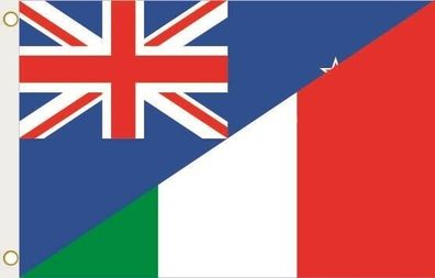 Fahne Flagge Neuseeland-Italien Hissflagge 90 x 150 cm