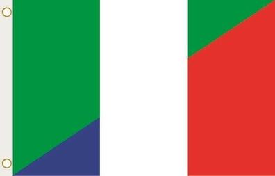 Fahne Flagge Nigeria-Frankreich Hissflagge 90 x 150 cm