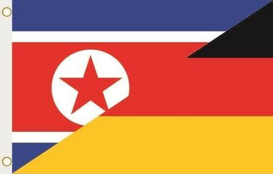Fahne Flagge Nord Korea-Deutschland Hissflagge 90 x 150 cm