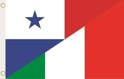 Fahne Flagge Panama-Italien Hissflagge 90 x 150 cm