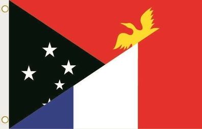 Fahne Flagge Papua Neuguinea-Frankreich Hissflagge 90 x 150 cm