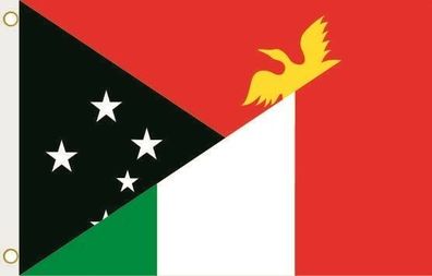 Fahne Flagge Papua Neuguinea-Italien Hissflagge 90 x 150 cm
