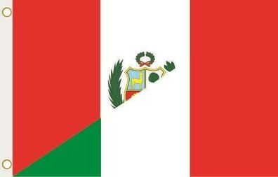 Fahne Flagge Peru-Italien Hissflagge 90 x 150 cm