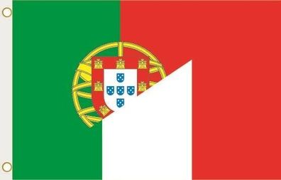 Fahne Flagge Portugal-Italien Hissflagge 90 x 150 cm