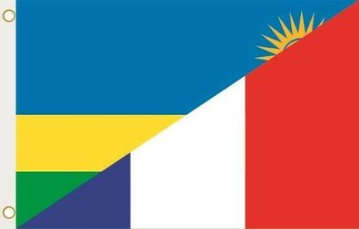 Fahne Flagge Ruanda-Frankreich Hissflagge 90 x 150 cm