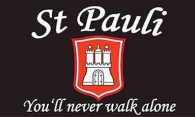Fahne Flagge St. Pauli You´ll never walk alone 90 x 150 cm