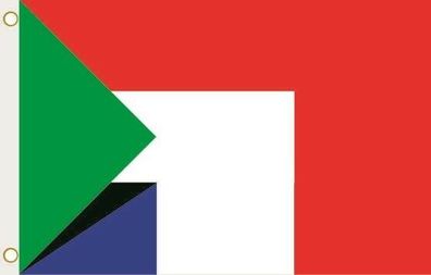 Fahne Flagge Sudan-Frankreich Hissflagge 90 x 150 cm