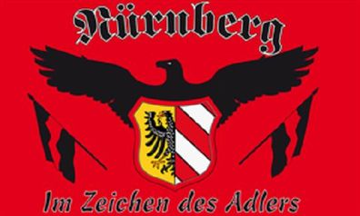 Fahne Flagge Nürnberg im Zeichen des Adlers 90 x 150 cm