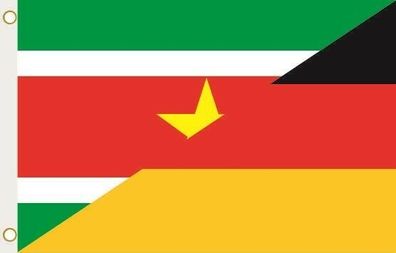 Fahne Flagge Surinam-Deutschland Hissflagge 90 x 150 cm